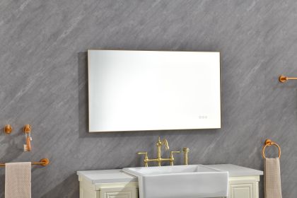 42x 24Inch LED Mirror Bathroom Vanity Mirror with Back Light;  Wall Mount Anti-Fog Memory Large Adjustable Vanity Mirror