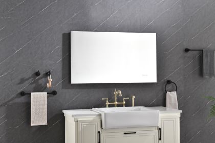 42x 24 Inch LED Mirror Bathroom Vanity Mirror with Back Light;  Wall Mount Anti-Fog Memory Large Adjustable Vanity Mirror