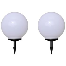 Outdoor Pathway Lamps 2 pcs LED 15.7" with Ground Spike