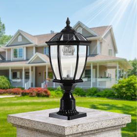 Landscape Solar Post Light, Outdoor Patio Solar Lamp with Remote Control, Cool and Warm Lights, LED Light Decor for Garden Deck Street, Waterproof, Re