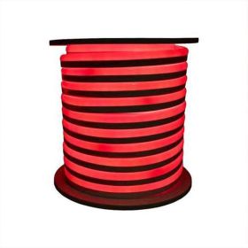 NE9 | LED Flexible Neon Rope Light | 164 Watt | RED | 120V | 50 Feet | Includes Clips, Connectors & AC Powered KIT | IP67 | ETL Listed