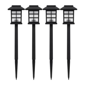 4PCS Solar Garden Lights Outdoor Waterproof Landscape LED Lights Pathway Yard