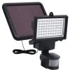 Garden Solar Powered LED Spotlight with Sensor Black