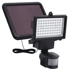 Garden Solar Powered LED Spotlight with Sensor Black