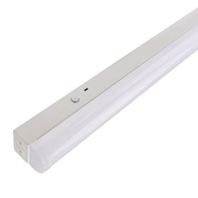 LED Linkable Strip Fixture Light Crisp Series | 4ft | Wattage Adjustable 40-30-20Watt | 5200Lumens | CCT Adjustable 3000K-4000K-5000K | Frosted Lens |