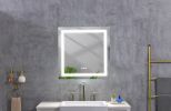 36x 36Inch LED Mirror Bathroom Vanity Mirrors with Lights, Wall Mounted Anti-Fog Memory Large Dimmable Front Light Makeup Mirror