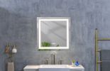 36x 36Inch LED Mirror Bathroom Vanity Mirrors with Lights, Wall Mounted Anti-Fog Memory Large Dimmable Front Light Makeup Mirror