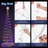 Battery 6ft LED Light Show Tree Cool RGBY 5pcs