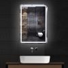 Simple Deluxe 36 x 28 Inch Large Wall Anti-Fog Dimmable LED Bathroom Vanity Makeup Mirror with White/Warm Light(Horizontal/Vertical), Transparent