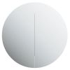 Bathroom Cabinet with Round Mirror&LED Gray 18.5"x18.5"x6.9"