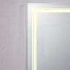 32 inch LED Lighted Bathroom Wall Mounted Mirror with High Lumen+Anti-Fog Separately Control+Dimmer Function