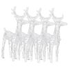 Christmas Reindeers 4 pcs Blue 160 LEDs Acrylic