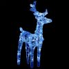 Christmas Reindeers 4 pcs Blue 160 LEDs Acrylic