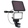 Garden Solar Powered LED Spotlight with Sensor Black