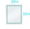 36*30in Led Mirror for Bathroom with Lights,Dimmable,Anti-Fog,Lighted Bathroom Mirror with Smart Touch Button,Memory Function(Horizontal/Vertical)