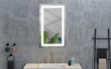 Led Mirror for Bathroom with Lights,Dimmable,Anti-Fog,Lighted Bathroom Mirror with Smart Touch Button,Memory Function(Horizontal/Vertical)