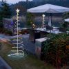 Battery 6ft LED Light Show Tree Cool RGBY