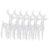 Christmas Reindeers 6 pcs Blue 240 LEDs Acrylic