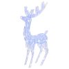 XXL Acrylic Christmas Reindeers 250 LED 2 pcs 70.9" Blue