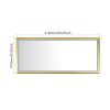 (ONLY FOR PICKUP) 88 in. W x 38 in. H Oversized Rectangular Gold Framed LED Mirror Anti-Fog Dimmable Wall Mount Bathroom Vanity Mirror HD Wall Mirror