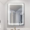 LED Bathroom Mirror 48x 36 Inch with lights; anti-Fog & Dimming Led Bathroom Vanity Mirror