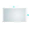 (ONLY FOR PICKUP)84"*48" LED Lighted Bathroom Wall Mounted Mirror with High Lumen+Anti-Fog Separately Control  bedroom full-length mirror  bathroom le