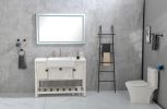 48 x 36 Inch LED Mirror Bathroom Vanity Mirrors with Lights;  Wall Mounted Anti-Fog Memory Large Dimmable Front Light Makeup Mirror