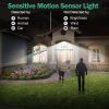 Solar Powered Flood Light Solar IP65 Waterproof Motion Sensor Wall Lamp with Remote 228 LED Beads Detachable Solar Panel 3 Lighting Mode