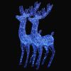 XXL Acrylic Christmas Reindeers 250 LED 2 pcs 70.9" Blue