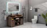 (ONLY FOR PICKUP) 72in. W x 48 in. H Frameless LED Single Bathroom Vanity Mirror in Polished Crystal Bathroom Vanity LED Mirror with 3 Color Lights Mi