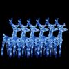 Christmas Reindeers 6 pcs Blue 240 LEDs Acrylic