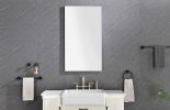 42x 24 Inch LED Mirror Bathroom Vanity Mirror with Back Light;  Wall Mount Anti-Fog Memory Large Adjustable Vanity Mirror