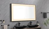 (ONLY FOR PICKUP) 60in. W x 48 in. H Super Bright Led Bathroom Mirror with Lights;  Metal Frame Mirror Wall Mounted Lighted Vanity Mirrors for Wall;