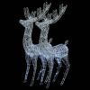 XXL Acrylic Christmas Reindeers 250 LED 2 pcs 70.9" Cold white