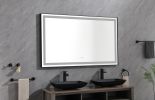 (ONLY FOR PICKUP) 60in. W x 48 in. H Super Bright Led Bathroom Mirror with Lights;  Metal Frame Mirror Wall Mounted Lighted Vanity Mirrors for Wall;