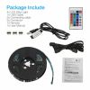 4x50CM USB 5V RGB LED Strip Background Light Remote Kit For TV Computer Lamp