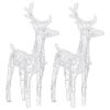 Christmas Reindeers 2 pcs Blue 80 LEDs Acrylic