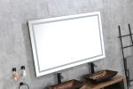 (ONLY FOR PICKUP)84"*48" LED Lighted Bathroom Wall Mounted Mirror with High Lumen+Anti-Fog Separately Control  bedroom full-length mirror  bathroom le