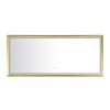 (ONLY FOR PICKUP) 84 in. W x 36 in. H Oversized Rectangular Gold Framed LED Mirror Anti-Fog Dimmable Wall Mount Bathroom Vanity Mirror HD Wall Mirror