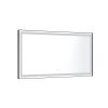 (ONLY FOR PICKUP) 72 in. W x 36 in. H Black Framed LED Single Bathroom Vanity Mirror in Polished Crystal Bathroom Vanity LED Mirror with 3 Color Light