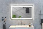 48 x 36 Inch LED Mirror Bathroom Vanity Mirrors with Lights;  Wall Mounted Anti-Fog Memory Large Dimmable Front Light Makeup Mirror