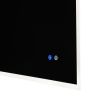 20" W x 28" H Modern Wall Mounted LED Backlit Anti-Fog Rectangular Bathroom Mirror with US standard plug, Temperature Adjustable and Memory Function T