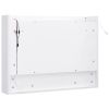 LED Bathroom Mirror Cabinet White 31.5"x5.9"x23.6" MDF