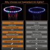 1pc LED Basketball Hoop Light; Remote Control Basketball Hoop LED Light; Change 16 Colors By Yourself; Waterproof; Outdoor Play At Night; Super Bright