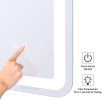 Simple Deluxe 36 x 28 Inch Large Wall Anti-Fog Dimmable LED Bathroom Vanity Makeup Mirror with White/Warm Light(Horizontal/Vertical), Transparent