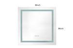 36x 36Inch LED Mirror Bathroom Vanity Mirrors with Lights, Wall Mounted Anti-Fog Memory Large Dimmable Front Light Makeup Mirror