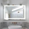 LED Bathroom Mirror 48x 36 Inch with lights; anti-Fog & Dimming Led Bathroom Vanity Mirror