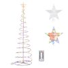 Battery 6ft LED Light Show Tree Cool RGBY