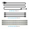 4x50CM USB 5V RGB LED Strip Background Light Remote Kit For TV Computer Lamp