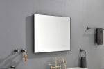 32x 24Inch LED Mirror Bathroom Vanity Mirror with Back Light;  Wall Mount Anti-Fog Memory Large Adjustable Vanity Mirror